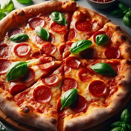 Pizza de Pepperoni com Massa Fina