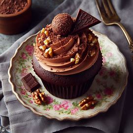 Cupcake de Chocolate com Cobertura de Brigadeiro