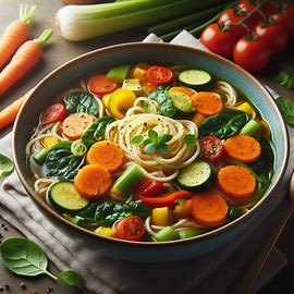 Sopa de legumes com macarrão